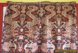 LARGE VINTAGE HAND WOVEN SUMBA HINGGI IKAT COLLECTABLE TEXTILE INDONESIA for Sale