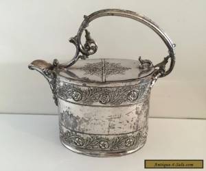 Item PHILIP ASHBERRY & SONS ELABORATE VICTORIAN SILVER PLATE WATER JUG EPBM 1800s for Sale