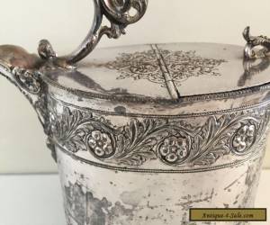 Item PHILIP ASHBERRY & SONS ELABORATE VICTORIAN SILVER PLATE WATER JUG EPBM 1800s for Sale