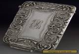 STUNNING STERLING SILVER ART NOUVEAU CARD CASE 1903 ANTIQUE for Sale