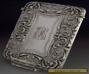 Item STUNNING STERLING SILVER ART NOUVEAU CARD CASE 1903 ANTIQUE for Sale