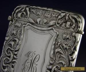 Item STUNNING STERLING SILVER ART NOUVEAU CARD CASE 1903 ANTIQUE for Sale