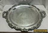 VINTAGE POOLE LANCASTER ROSE 400 SILVER EPC LARGE 30" SERVING TRAY for Sale