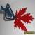 Vintage Door Knocker Metal Painted Blue Bird & Red Maple Leaf About 5" x 4 1/2" for Sale