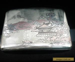 Item Japanese Cigarette Case, Sterling Silver, c.1940's for Sale