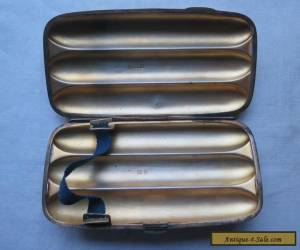 Item STERLING SILVER 3 CIGAR CASE c1900 by P & S Ltd BIRMINGHAM EXCELLENT for Sale