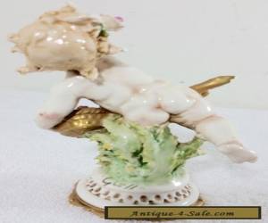 Item Antique Meissen Cherub Flower Basket Roses for Sale