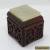 Antique Early 20c Chinese Carved Jade Plaque Ornate Rosewood Stamp Box for Sale