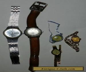 LOT OF 5 VINTAGE WRIST WATCHES - 2 x Mens 3 x Ladies - For Restoration / Parts for Sale