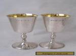 Nice Pair of Solid Sterling Silver Goblets 1974/ H 11 cm/ Gilt Iteriors for Sale