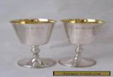 Nice Pair of Solid Sterling Silver Goblets 1974/ H 11 cm/ Gilt Iteriors for Sale