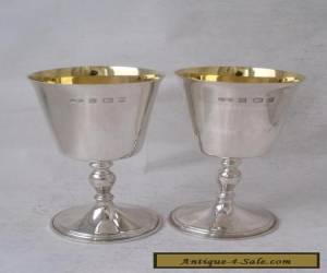 Item Nice Pair of Solid Sterling Silver Goblets 1974/ H 11 cm/ Gilt Iteriors for Sale