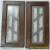 pair  antique FRENCH wood door  with glass  for Sale