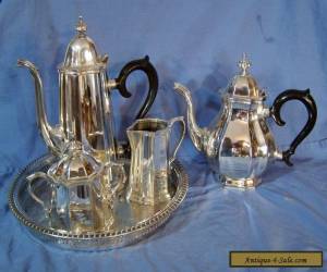 REED & BARTON Lexington Silverplate Tea Set Service Teapot s Sugar Cream Tray  for Sale