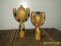 PAIR OF VINTAGE JAPANESE KOKESHI DOLLS ANTIQUE COLLECTABLE 