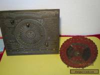 OUT OF THE SHED-VINTAGE BRASS CALENDARS-ROUND-SQUARE.