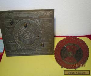 OUT OF THE SHED-VINTAGE BRASS CALENDARS-ROUND-SQUARE. for Sale