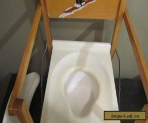 Item Vintage mid century wood childs potty chair mouse design for Sale