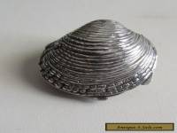 RARE VINTAGE TIFFANY & CO STERLING SILVER CLAM SHELL PILLBOX GREAT DETAIL & COND
