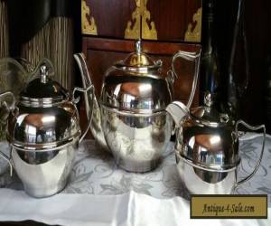 Item  VINTAGE ANTIQUE "PERFECTION" SILVER PLATE TEA SET for Sale