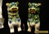 Large Vintage Pair of Ceramic Foo Dogs 8 1/2" tall for Sale