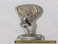 Vintage Nude Art Deco Cigarette Lighter Top Chrome Peacock