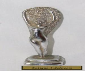 Vintage Nude Art Deco Cigarette Lighter Top Chrome Peacock for Sale