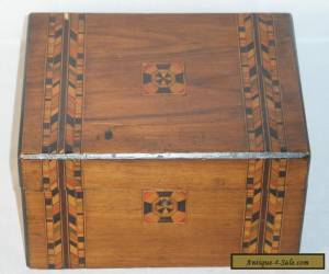 ANTIQUE TUNBRIDGE? WARE MARQUETRY INLAID WOODEN JEWELLERY OR TRINKET BOX   for Sale