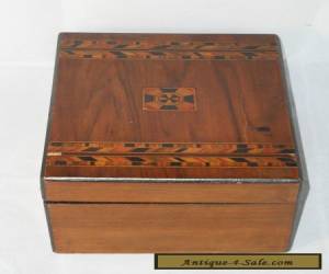 Item ANTIQUE TUNBRIDGE? WARE MARQUETRY INLAID WOODEN JEWELLERY OR TRINKET BOX   for Sale