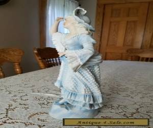 Item Antique French German Bisque Porcelain Figurine Woman 16" T Marked 21 for Sale