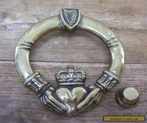 Item Brass Celtic Claddagh Door Knocker Irish Ireland Love Loyalty Friendship Ring for Sale