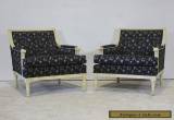 Pair of Louis XVI style occasional arm chairs mahogany wood for Sale