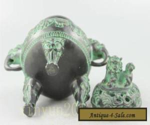 Item Collectible Decorated Old Handwork Bronze Carved 12 Zodiac Dragon Incense Burner for Sale