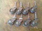  Vintage Lot of 8 Furniture Casters Wheels for Sale