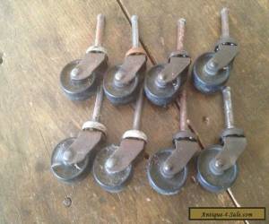  Vintage Lot of 8 Furniture Casters Wheels for Sale