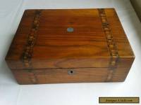 Late 1800's Antique Inlaid Wooden Box.