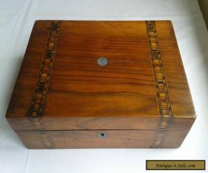 Item Late 1800's Antique Inlaid Wooden Box. for Sale