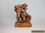 ANTIQUE VINTAGE CARVED WOODEN ANRI STYLE HUNTER FIGURE for Sale