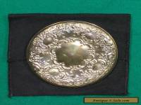 Vintage Towle Sterling Silver Hand Compact Mirror Floral with Bag  