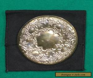 Vintage Towle Sterling Silver Hand Compact Mirror Floral with Bag   for Sale