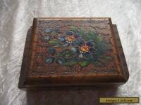 Vintage Wooden hand Painted Floral Box