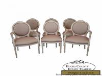 Quality Set of 6 French Louis XVI Style Dining Chairs