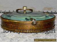 3" Brass Compass Spencer & Compass Antique Vintage Map Reader Magnifying Glass