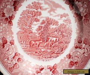 Item BEAUTIFUL VINTAGE Ca 1960/70 ADAMS ENGLISH SCENIC PINK TRANSFERWARE PLATE 25.5cm for Sale