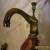 Vintage Antique  Brass & Porcelain water faucet with handles  for Sale