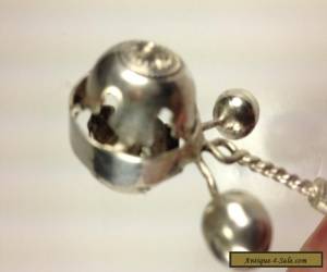 Item ANTIQUE VICTORIAN ENGLISH STERLING SILVER BABY RATTLE AND WHISTLE for Sale