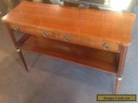 Vintage Baker Furniture Burled Walnut Wood Hollywood Regency Console Table
