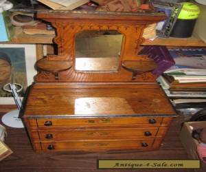 Item Antique 19th century Salesman's Sample 3 drawer Dresser with mirror Doll Toy VT for Sale