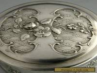 BEAUTIFUL FRENCH SILVER PILL BOX 1910 ANTIQUE