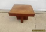  Vintage Mid-Century Danish Modern Walnut Wood End Side Lamp Table Chunky for Sale